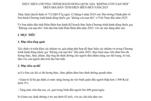Kế hoạch 2878/KH-UBND 2019 thực hiện Chương trình Quốc gia Không còn nạn đói Điện Biên