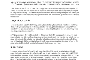 Kế hoạch 2883/KH-UBND 2019 giảm nghèo hộ gia đình có công với cách mạng Điện Biên