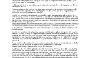 Công văn 840/HTQTCT-HT 2019 giấy tờ được miễn hợp pháp hóa lãnh sự của người nước ngoài