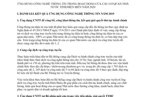 Kế hoạch 3153/KH-UBND 2019 ứng dụng công nghệ thông tin tỉnh Điện Biên