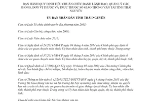 Quyết định 29/2019/QĐ-UBND tiêu chuẩn chức danh lãnh đạo thuộc Sở Giao thông Thái Nguyên