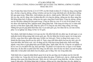 Chỉ thị 36-CT/TW 2019 về tăng cường nâng cao hiệu quả công tác phòng chống và kiểm soát ma túy