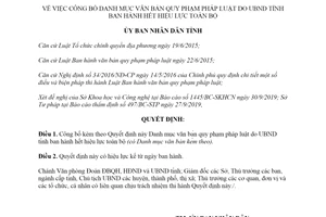 Quyết định 3558/QĐ-UBND 2019 văn bản quy phạm pháp luật hết hiệu lực toàn bộ tỉnh Hà Tĩnh