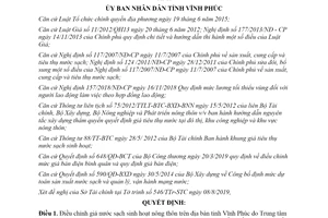 Quyết định 2755/QĐ-UBND 2019 điều chỉnh giá nước sạch sinh hoạt nông thôn Vĩnh Phúc