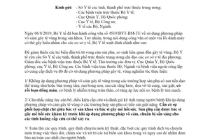 Công văn 5069/BYT-BM-TE 2019 đính chính sử dụng phương pháp vô cảm gây tê mổ lấy thai