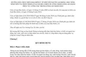 Thông tư 57/2019/TT-BCA thực hiện bảo hiểm y tế đối với người lao động học sinh sinh viên