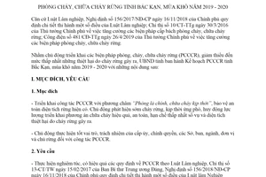 Kế hoạch 640/KH-UBND 2019 phòng cháy chữa cháy rừng tỉnh Bắc Kạn