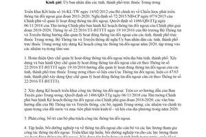 Công văn 3362/BTTTT-TTĐN 2019 hướng dẫn xây dựng Kế hoạch công tác thông tin đối ngoại