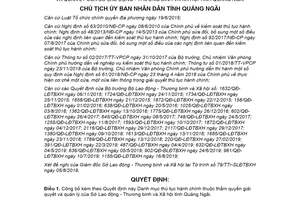 Quyết định 1741/QĐ-UBND 2019 công bố thủ tục hành chính Sở Lao động tỉnh Quảng Ngãi