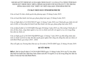 Quyết định 34/2019/QĐ-UBND chính sách người có uy tín trong đồng bào dân tộc tỉnh Bình Phước