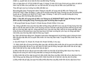 Circular 30/2019/TT-BCT amendments Circular electricity transmission system