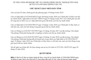 Quyết định 4038/QĐ-UBND 2019 công bố bãi bỏ thủ tục hành chính thuộc Sở Giao thông Hải Dương