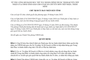 Quyết định 4029/QĐ-UBND 2019 công bố danh mục thủ tục hành chính tỉnh Hải Dương