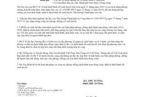 Công văn 1696/TTg-KGVX 2019 phòng chống dịch bệnh mùa đông xuân