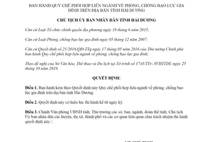 Quyết định 4050/QĐ-UBND 2019 Quy chế phòng chống bạo lực gia đình Hải Dương