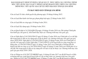 Quyết định 36/2019/QĐ-UBND Kế hoạch thực hiện Chương trình mục tiêu quốc gia tỉnh Quảng Bình