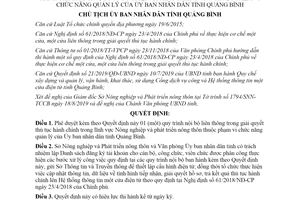 Quyết định 4504/QĐ-UBND 2019 giải quyết thủ tục hành chính lĩnh vực Nông nghiệp Quảng Bình