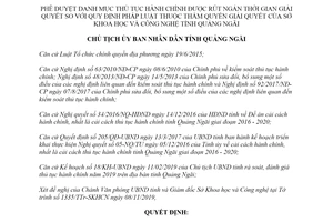 Quyết định 1757/QĐ-UBND 2019 phê duyệt danh mục thủ tục hành chính Sở Khoa học tỉnh Quảng Ngãi