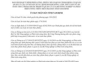 Quyết định 44/2019/QĐ-UBND phân công thẩm định quản lý cơ sở sản xuất nông thủy sản Nam Định