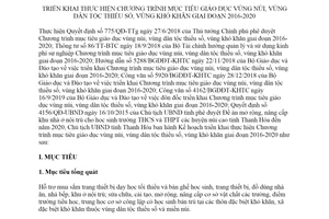 Kế hoạch 240/KH-UBND 2019 Chương trình mục tiêu giáo dục vùng núi dân tộc thiểu số Thanh Hóa