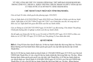 Quyết định 5012/QĐ-UBND 2019 công bố thủ tục hành chính lĩnh vực Thi đua Sở Nội vụ Thanh Hóa