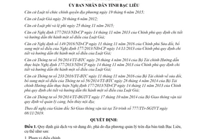 Quyết định 27/2019/QĐ-UBND giá dịch vụ sử dụng đò phà địa phương quản lý Bạc Liêu