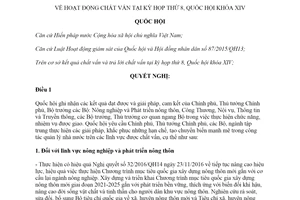 Nghị quyết 100/2019/QH14 hoạt động chất vấn tại kỳ họp thứ 8 Quốc hội khóa XIV