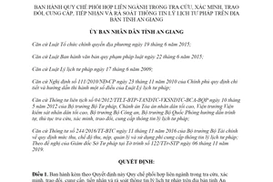 Quyết định 59/2019/QĐ-UBND xác minh tiếp nhận rà soát thông tin lý lịch tư pháp tỉnh An Giang
