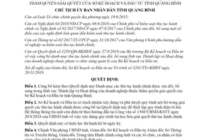 Quyết định 4639/QĐ-UBND 2019 thủ tục hành chính thành lập doanh nghiệp Sở Kế hoạch Quảng Bình