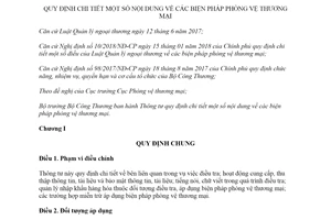 Thông tư 37/2019/TT-BCT hướng dẫn biện pháp phòng vệ thương mại