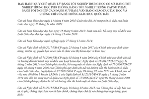 Thông tư 21/2019/TT-BGDĐT quản lý bằng tốt nghiệp trung học trung cấp sư phạm bằng cao đẳng