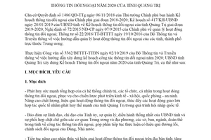 Kế hoạch 5551/KH-UBND 2019 thông tin đối ngoại của tỉnh Quảng Trị