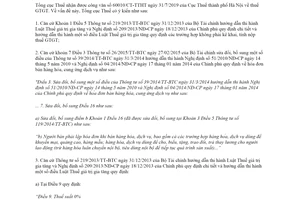 Công văn 5375/TCT-CS 2019 thuế giá trị gia tăng