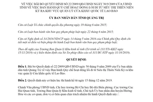 Quyết định 47/2019/QĐ-UBND Quy chế lối đi Siêu thị Thiên Niên Kỷ ra Cửa khẩu Lao Bảo Quảng Trị