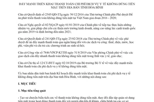 Kế hoạch 193/KH-UBND 2019 thanh toán chi phí dịch vụ y tế không dùng tiền mặt tỉnh Hòa Bình