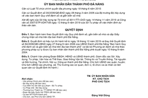 Quyết định 51/2019/QĐ-UBND Quy chế cấp Giấy chứng nhận số nhà thành phố Đà Nẵng