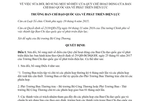 Quyết định 269/QĐ-BCĐQGĐL 2019 Quy chế hoạt động của Ban Chỉ đạo quốc gia phát triển điện lực