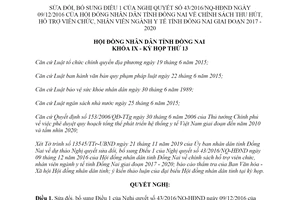 Nghị quyết 186/2019/NQ-HĐND chính sách thu hút hỗ trợ viên chức nhân viên ngành y tế Đồng Nai