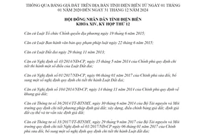 Nghị quyết 19/2019/NQ-HĐND thông qua Bảng giá đất tỉnh Điện Biên