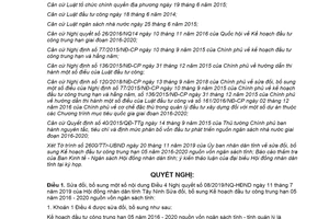 Nghị quyết 13/2019/NQ-HĐND Kế hoạch đầu tư công trung hạn nguồn vốn ngân sách tỉnh Tây Ninh