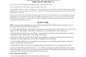 Nghị quyết 215/NQ-HĐND 2019 đối tượng khách được mời cơm chế độ chi tiếp khách tỉnh Vĩnh Long