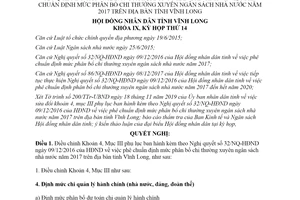 Nghị quyết 224/NQ-HĐND 2019 điều chỉnh phân bổ chi thường xuyên ngân sách nhà nước Vĩnh Long