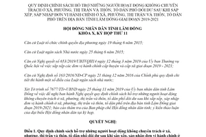 Nghị quyết 154/2019/NQ-HĐND chính sách hỗ trợ người hoạt động không chuyên trách ở xã Lâm Đồng