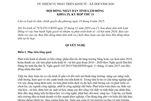 Nghị quyết 148/2019/NQ-HĐND nhiệm vụ phát triển kinh tế tỉnh Lâm Đồng
