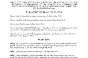 Quyết định 54/2019/QĐ-UBND bãi bỏ Quyết định 20/2013/QĐ-UBND miễn thủy lợi phí Đà Nẵng