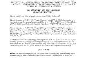 Nghị quyết 159/NQ-HĐND 2019 số lượng người làm việc trong đơn vị sự nghiệp công lập Lâm Đồng