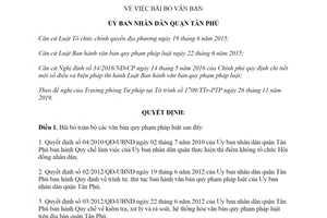 Quyết định 03/2019/QĐ-UBND bãi bỏ văn bản quận Tân Phú thành phố Hồ Chí Minh