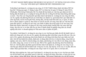 Chỉ thị 32/CT-TTg 2019 triển khai thi hành luật quản lý sử dụng tài sản công