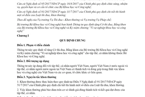 Thông tư 16/2019/TT-BKHCN tặng Cờ thi đua Bằng khen Kỷ niệm chương Vì sự nghiệp khoa học