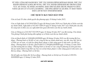 Quyết định 4729/QĐ-UBND 2019 công bố thủ tục hành chính an toàn lao động Sở Lao động Bình Định